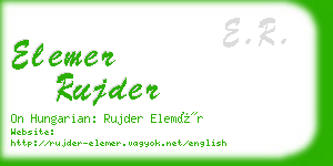 elemer rujder business card